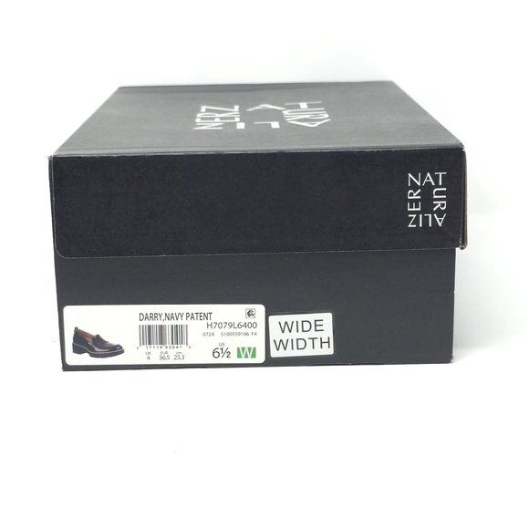 Naturalizer Darry Navy Patent Leather Loafers 6.5W Wide Comfort Shoes - Picture 12 of 12